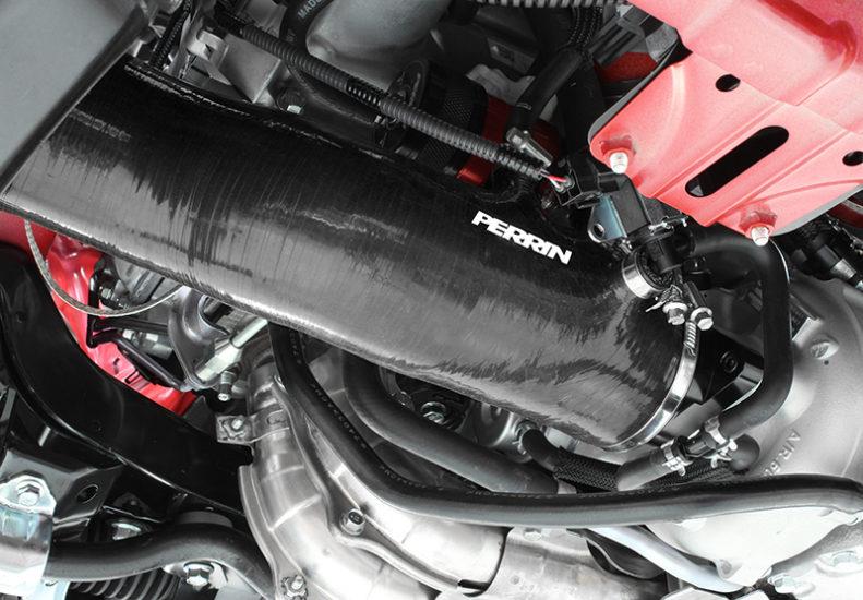 Subaru WRX Turbo Inlet Hose - Perrin Performance - 3in. w/ Turbo Adapter Flange - Black - `15-`21